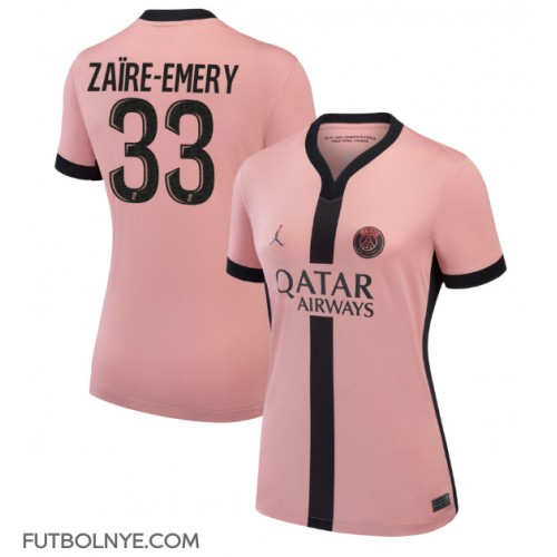 Camiseta Paris Saint-Germain Warren Zaire-Emery #33 Tercera Equipación para mujer 2024-25 manga corta